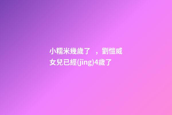 小糯米幾歲了，劉愷威女兒已經(jīng)4歲了